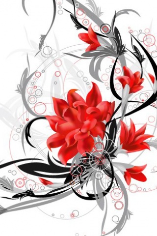 Download Beautiful red flowers - Abstract love wallpaper- For Mobile Phone