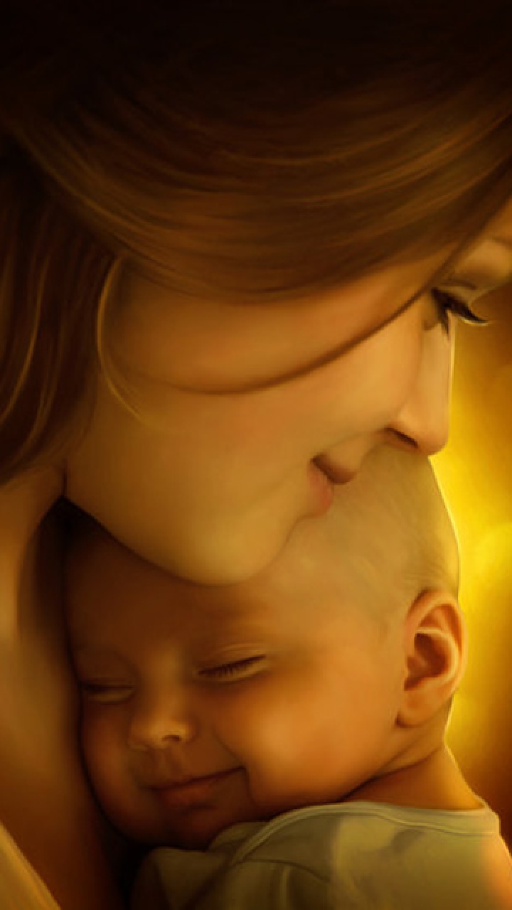 Download Mother love - Cute baby girl wallpapers for your mobile cell phone