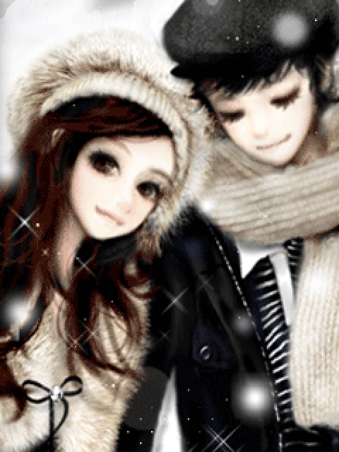 Download Sweet boyfriend and girlfriend - Cool animated wallpapers for your  mobile cell phone