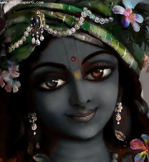 Download Krishna ji painting - Spiritual wallpaper for your mobile cell  phone