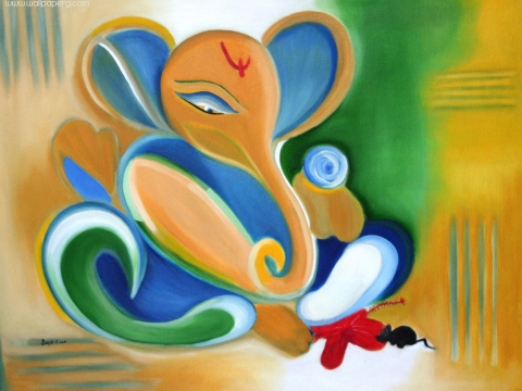 Download Beautiful ganesha painting - Ganesh chaturthi images for your  mobile cell phone