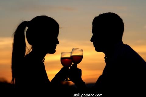 Valentines day romantic wine date