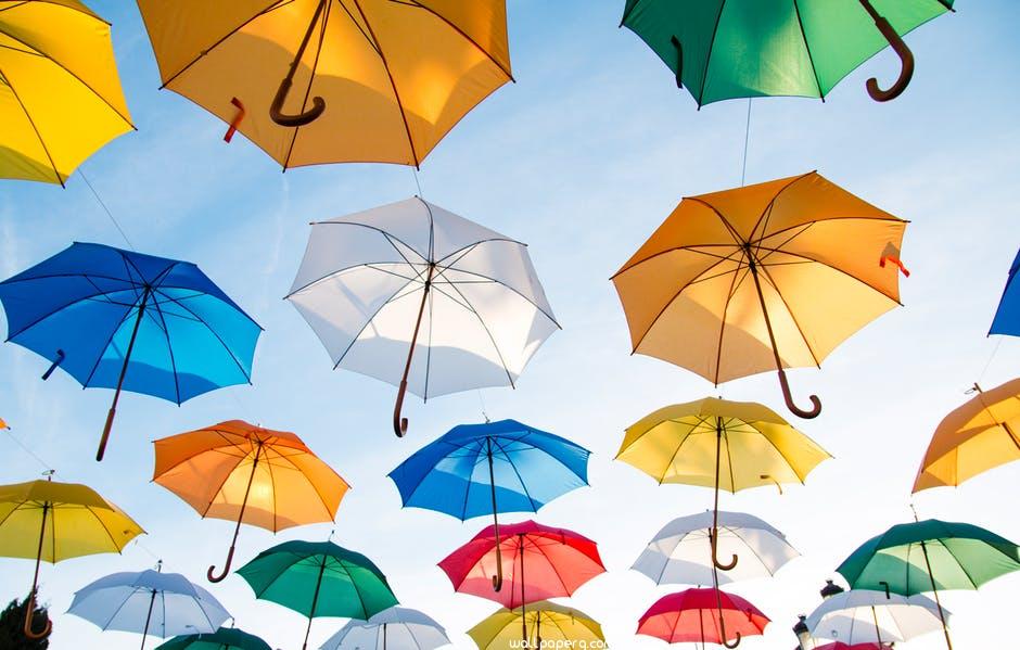 Umbrellas hd wallpaper