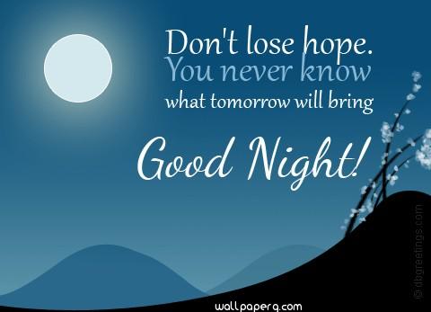 Do not lose hope emo good night