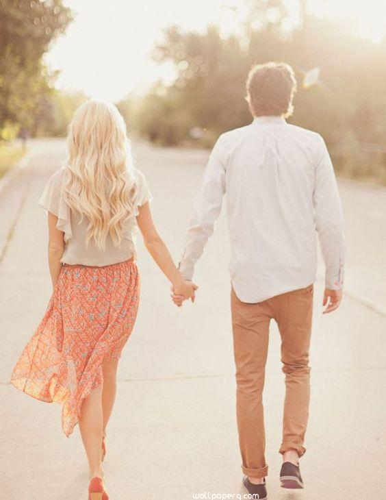 A walk with lover holding