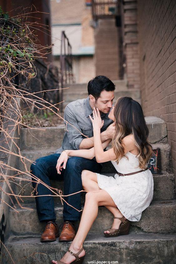 Kiss on the stairs image