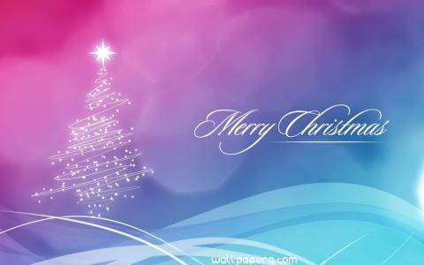 Blue and pink christmas wallpaper