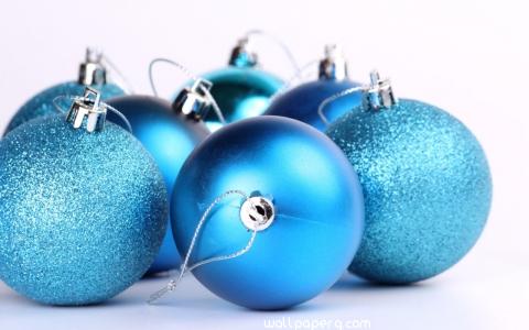 Blue christmas tree ornaments