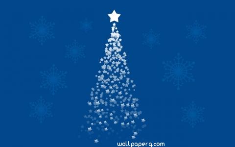 Blue stars christmas tree