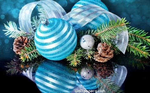 Blue table christmas ornament