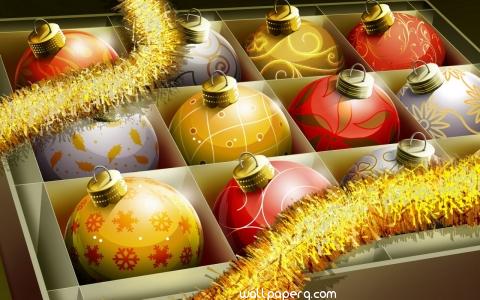 Christmas balls box