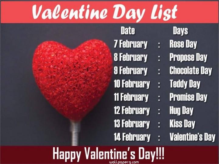 Valentine day dates for love