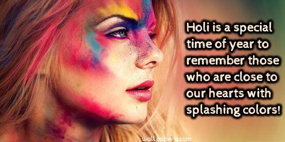 Holi girl with quote image