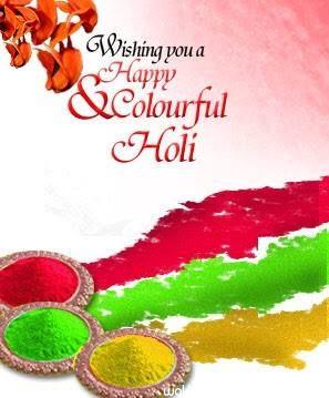 Colourful holi image with wishes