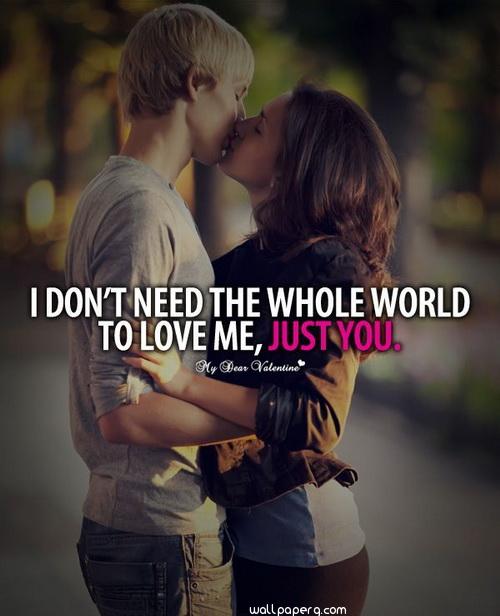 Romantic love couple kiss quotes