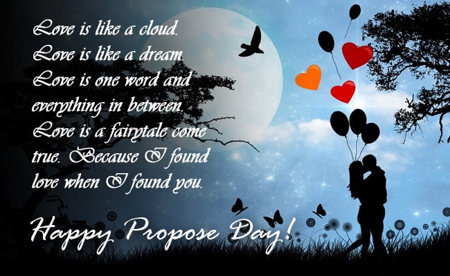 Love is cloud happy propose day