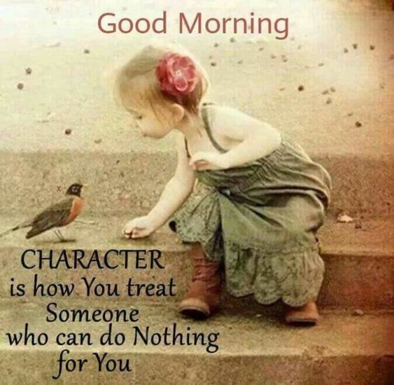 Good morning and character