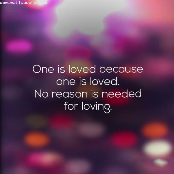 One is loved quote