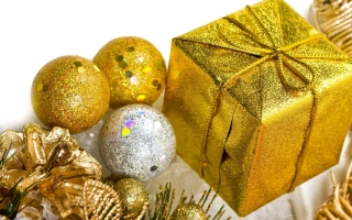 Christmas golden decorations