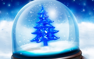 Christmas tree in globe