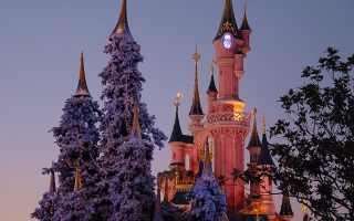 Disneyland in winter