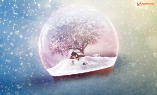 Frosty globe