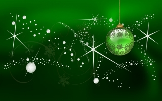 Green christmas globe