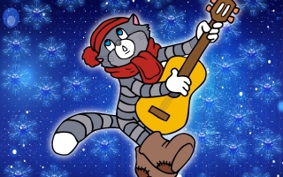Guitar carol cat