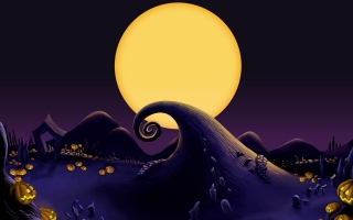 The nightmare before christmas landscape