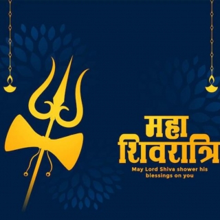 Maha shivratri indian festival greeting design