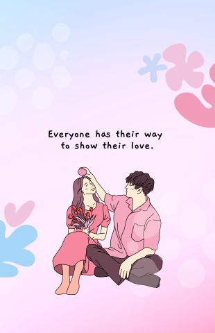 Love quote for couple showing love