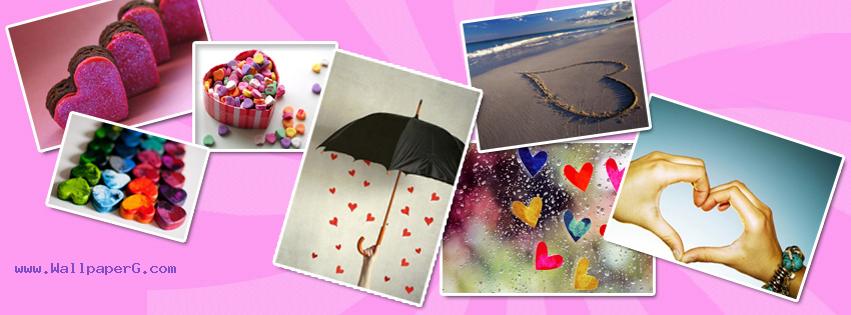 Hearts collage fb cover