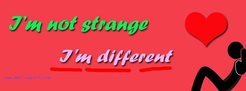 I am not strange fb cover