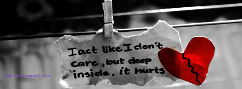 Broken heart hurt fb cover