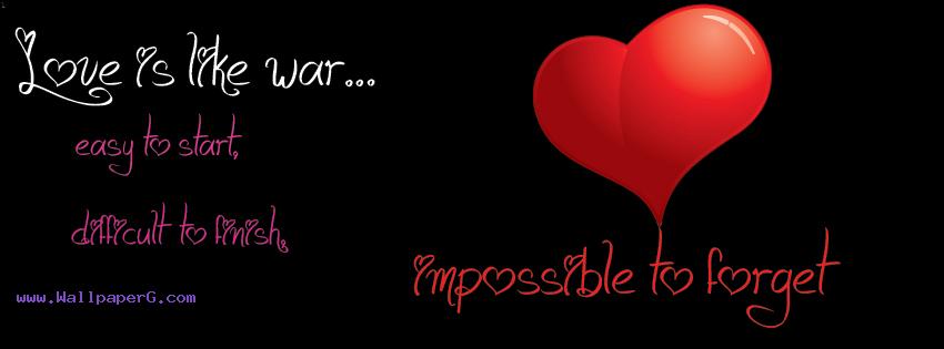 Love impossible to forget fb cover