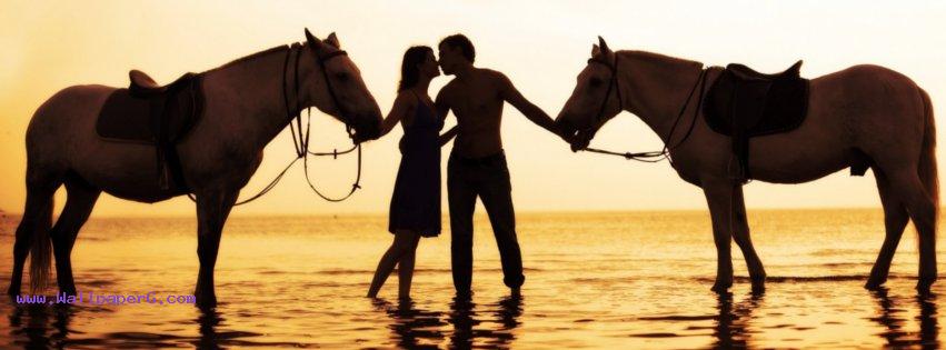Riding horses on the beach fb cover