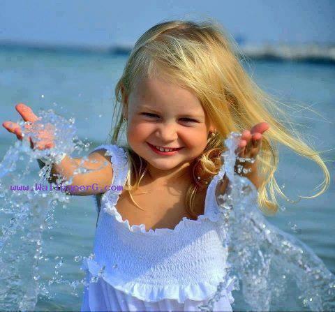 Sweet girl on beach