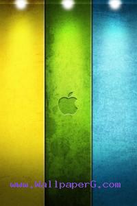 Apple in colorful backgro