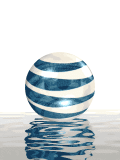 Blue and white ball