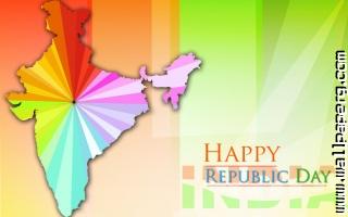 Happy republic day 2015 with indian map 1024x640