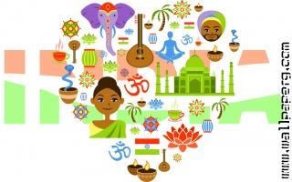 Indian calcutre symbols republic day wallpaper 1024x640