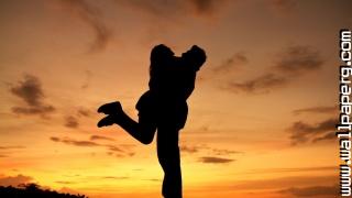 Couple hugging in sunset new hot wallpaper 1024x576