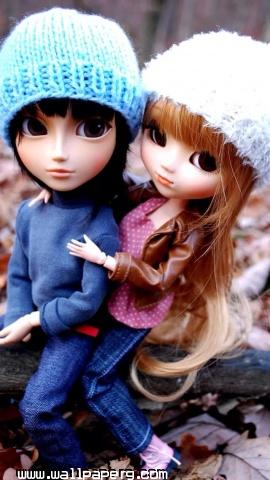 Couple doll iphone 5 wallpaper