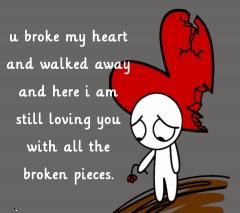 Broken pieces of heart