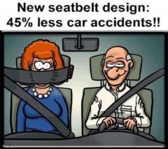 New seat belt design for less accidents funny wallpaper