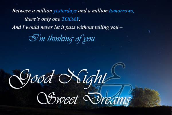 Thinking of u good night wallpaper