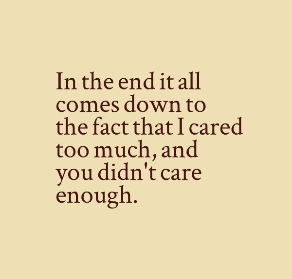 In the end