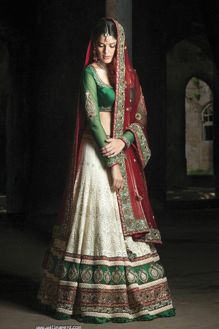 Indian bridal dress green