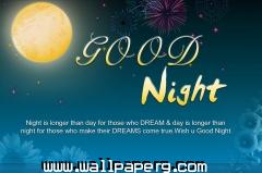 Good night dreams hd quote wallpaper