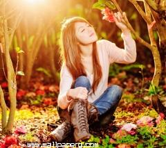 Sweet girl feeling the nature